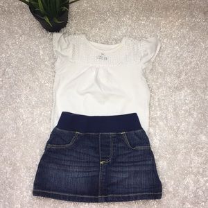 Blue jean skirt size 12-18 months